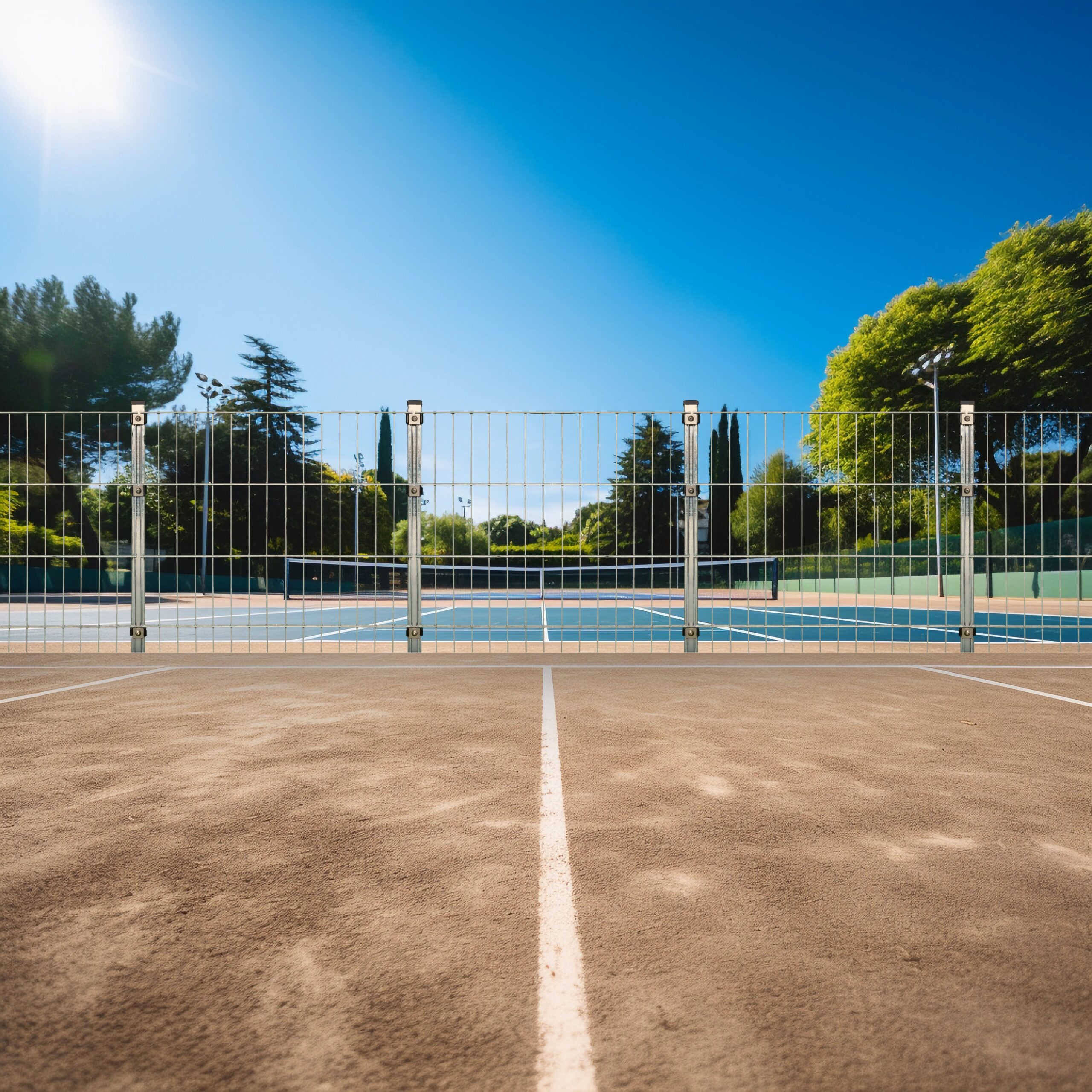 Stabmattenzaun zur Sportplatz Abgrenzung